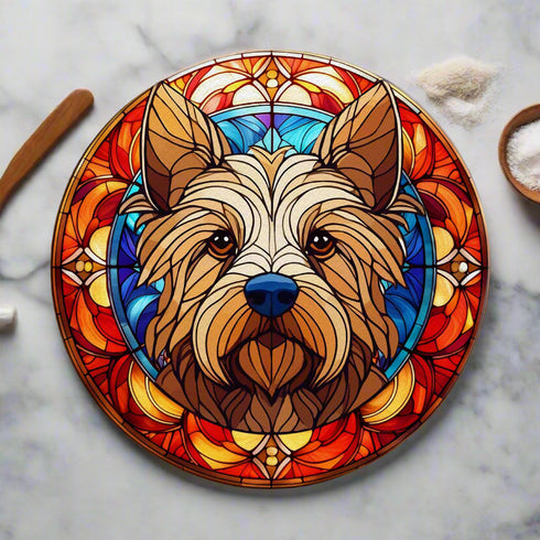 Cairn Terrier Glass Suncatcher Worktop Saver